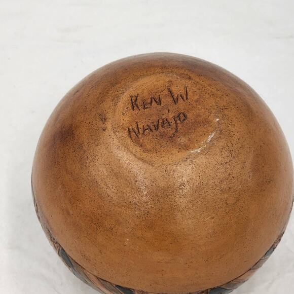 Ken Williams Native American Navajo Pottery Ye'i Holy Person Rainbow Guardian - Picture 9 of 9